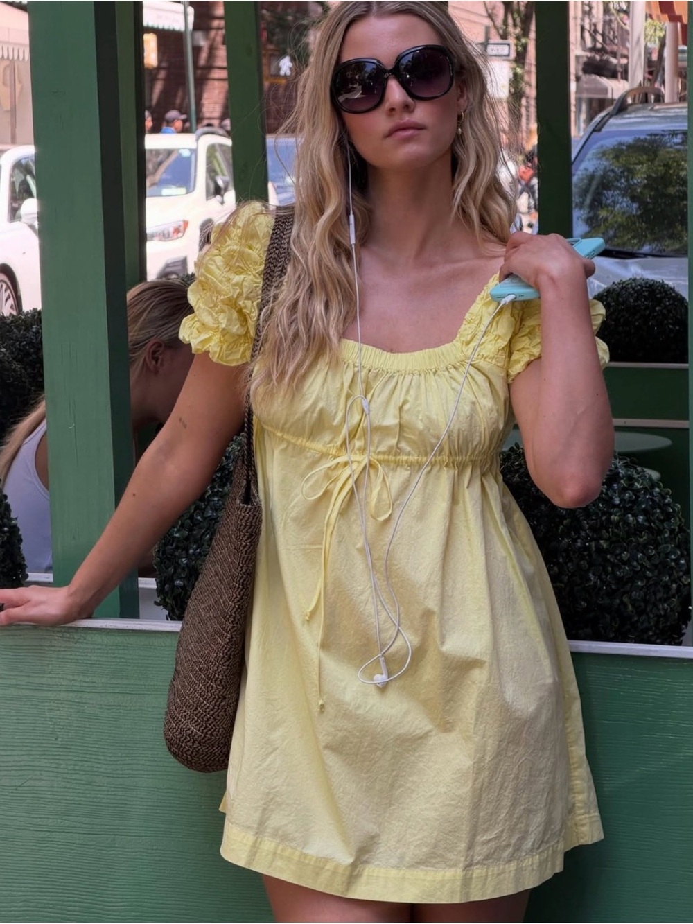 Free people yellow dress new with tag size small